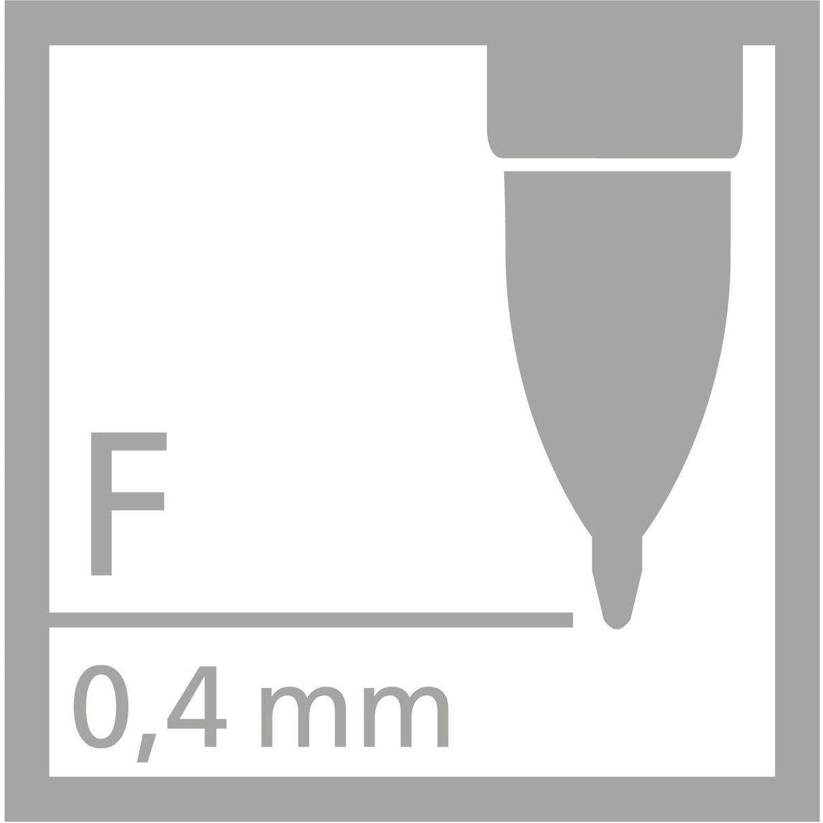 Tintenroller mit Druckmechanik - STABILO PALETTE in rot - Strichbreite F (0,4 mm) - Einzelstift - Schreibfarbe rot