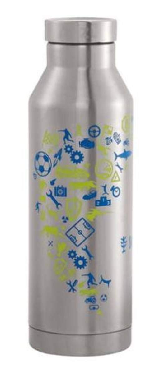 Trinkflasche aus Edelstahl Mizu, 560 ml, Blue & Yellow